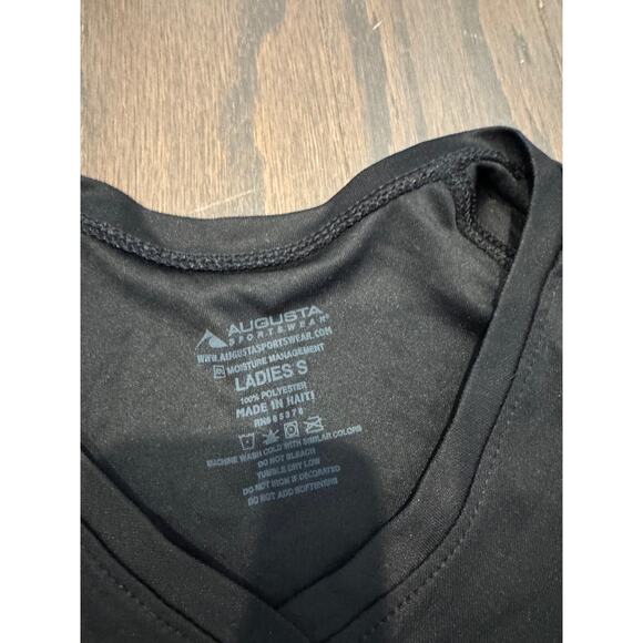 Disney Run‎ T Shirt Augusta Sportswear Ladies V Neck Running Black - Picture 2 of 2